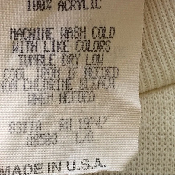 Vintage Floral Crewneck Sweatshirt Adult Large 90s Sweater Act 3 Tag Made USA - Picture 7 of 7